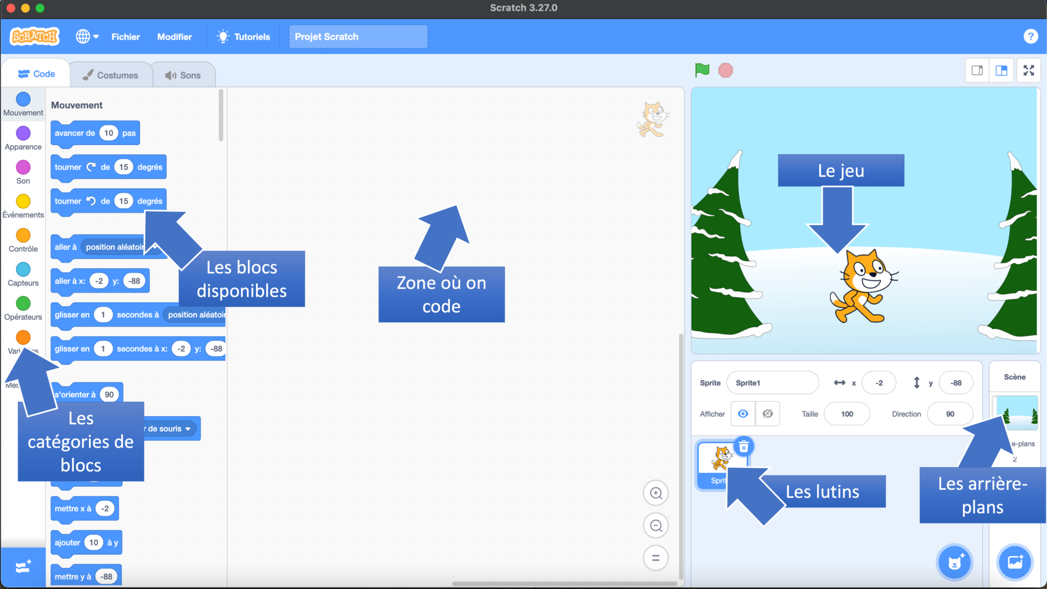 Interface de Scratch