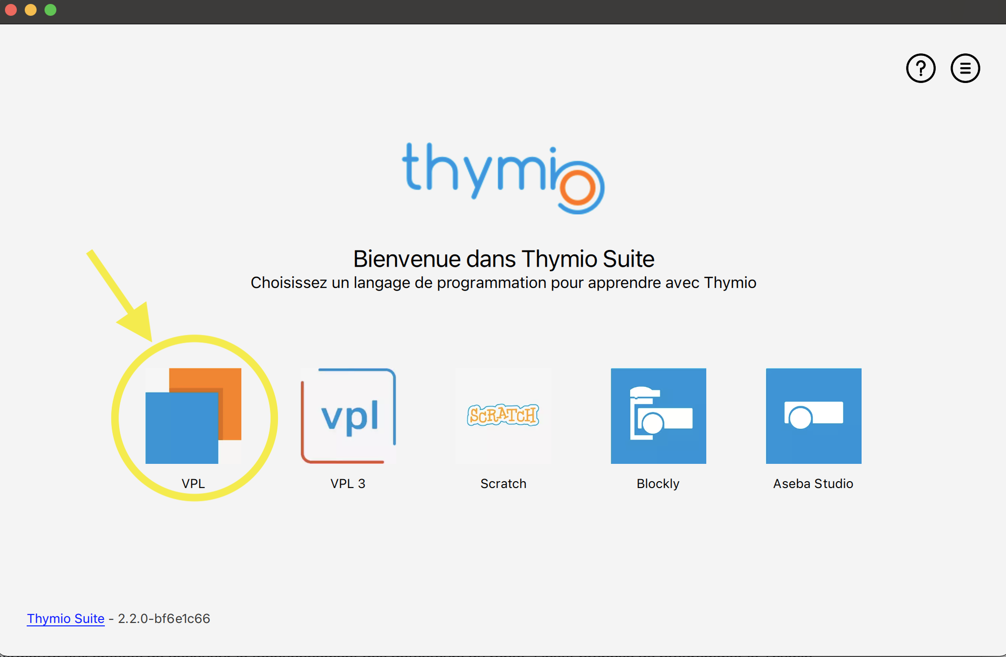 Thymio VPL